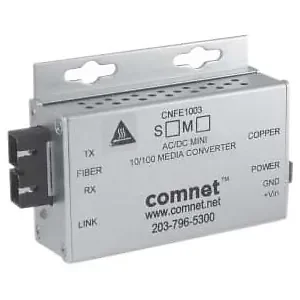 Comnet CNFE1002SAC1B-M - 100Mbps Media Converter with ST Connector for Fiber Optics