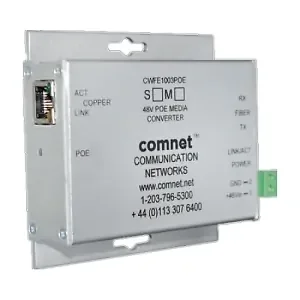 Comnet CWFE1003POEMHO-M - 100Mbps Media Converter with SC Connector and 48V POE