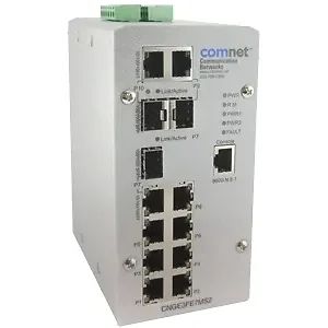 Comnet CNGE3FE7MS2 - 3-Port Gigabit & 7-Port Fast Managed Switch with Power Supply
