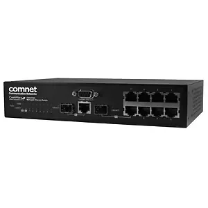 Comnet CWGE9MS - 9-Port Gigabit Managed Switch with SFP and Electrical Ports