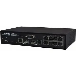 Comnet CWGE2FE8MSPOE+ - 8-Port PoE Switch with 2 Gigabit SFP Ports