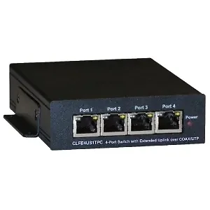 Comnet CLFE4US1TPC - 4-Port Switch with Extended Uplink Over Coax/UTP