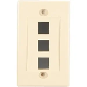Black Box Corporation WPIV-3 - BLACK BOCONNECT SINGLE GAN WALLPLATE - VERSATILE DESIGN