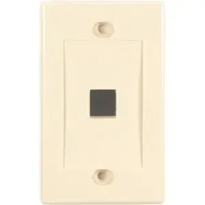 Black Box Corporation WPIV-1-5PAK - Ivory Single Gang Wall Plate 1-Port - 5 Pack