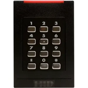Hid 921NTNTEK0002K - ICLASS RFID Reader - Black Wiegand with LED Indicator
