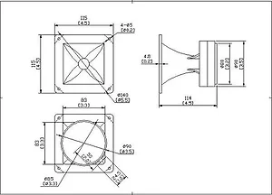 Pyle PH44 - 4x4 Inch Tweeter Horn - Sold Individually