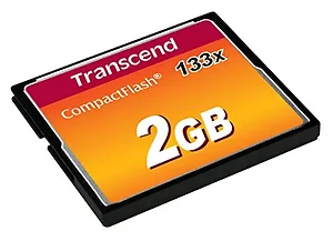 Transcend TS2GCF133 - FLASH MEMORY CARD - 2 GB - COMPACTFLASH CARD - DATA TRANSFER RATE: 21.5MB/SEC (M