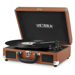 Innovative Technology INN-VSC-550BT-COG - Victrola Vintage Bluetooth Suitcase Turntable - Cognac