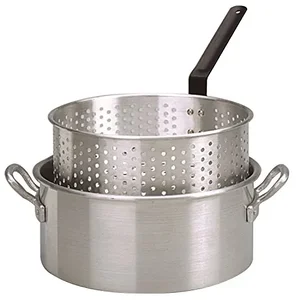 King Kooker KK2 - 10 Qt. Aluminum Fry Pan with Perforated Basket