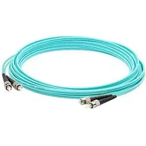 Addon ADD-ST-ST-2M5OM3 - 2M ST TO ST AQUA OM3 DUPLEX OFNR (RISER-RATED) FIBER PATCH CABLE