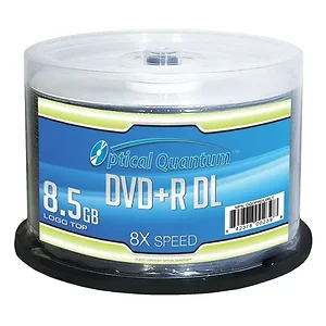 Vinpower OQDPRDL08LT-50 - 8X 8.5GB DVDR DOUBLE TOP MEDIA 50 PACK
