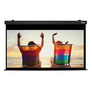 Hamiltonbuhl HBS4987BK - 49x87 Electric Projector Screen, HDTV Format, Matte White