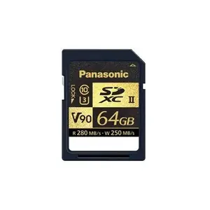 Panasonic RPSDZA64GAK - 64GB V90 Class SDXC Card for Panasonic EVA1 Camera