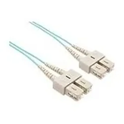 Unirise FJ5GSCSC-06M - 6 Meter OM3 10G Aqua Fiber Optic Cable, Multimode SC-SC