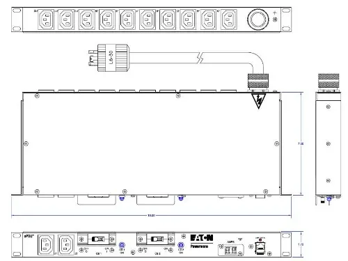 Eaton T982F3-F-SL-115 - Monitored Network Power Distribution Unit 4.99 kW