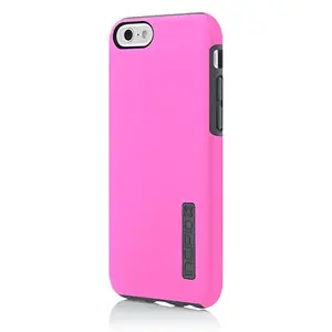 Ipio IPH-1179-HPKCH - Incipio DualPro Case for iPhone 6/6s - Charcoal/Highlighter Pink
