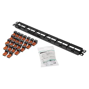 Panduit CPPK24BLY - 24-Port Modular Patch Panel Kit - Black