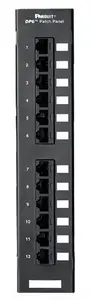 Panduit DP125E88TGY - DP5e 12-Port Patch Panel for Structured Cabling