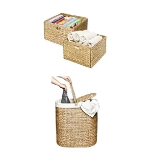 Seville Classics WEB168 - Woven Storage Cube Basket 2PK