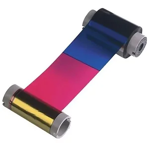 Hid 084061 - YMCFK FULL COLOR RIBBON W RESIN BLACK 500 IMAGE