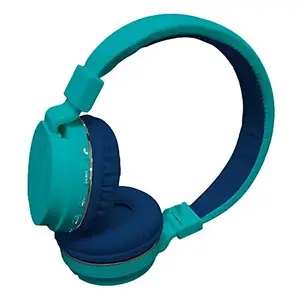 Maxell 199738 - SAFE-BTB Kids Bluetooth Headphones - Aqua/Navy Color