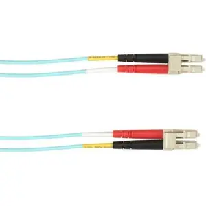 Black Box Corporation FOCMP10-008M-LCLC-AQ - OM3 50/125 MULTIMODE FIBER OPTIC PATCH CABLE - OFNP PLENUM, LC TO LC, AQUA, 8-M