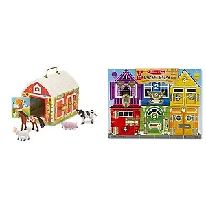 Melissa & Doug 2564 - Latches Barn Play Set - Interactive Toy