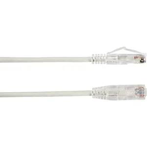 Black Box Corporation C6APC28-WH-03 - SLIM-NET CAT6A 28-AWG 500-MHZ STRANDED ETHERNET PATCH CABLE - UNSHIELDED, PVC, S