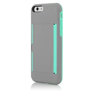 Ipio IPH-1185-GRYTEAL - Incipio STOWAWAY Back Cover for Apple iPhone 6 - Gray/Teal