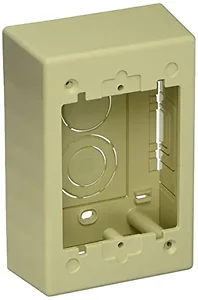 Panduit JBP1EI - Pan-Way Power Rated Surface Mount Outlet Box - Ivory