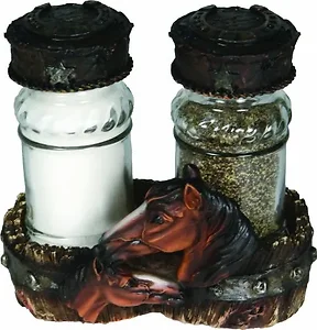 Rivers Edge 540 - Horse Ceramic Salt and Pepper Shakers