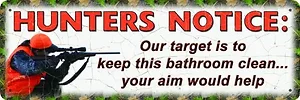 Rivers Edge 1412 - REP Large Hunters Notice Sign - Durable Weather Resistant Steel