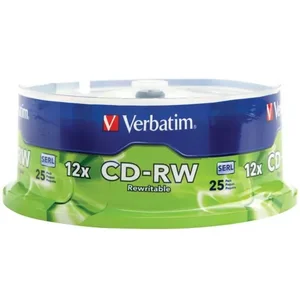 Verbatim 95155 - (R) 95155 700MB 80-Minute 4x-12x High-Speed CD-RWs, 25-ct Spindle
