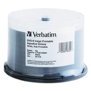 Verbatim 96552 - AquaAce DVD-R 4.7GB 16X - 50 Pack Spindle