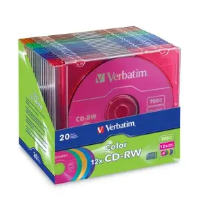 Verbatim 96685 - 700MB DataLifePlus CD-RWs - 20 Slim Cases