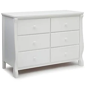 Delta Children 70816-100 - Universal 6 Drawer Dresser - White