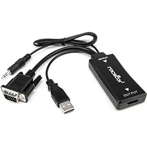 Rocstor Y10A218-B1 - VGA TO HDMI M/F ADAP W/ USB