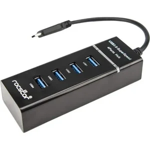 Rocstor Y10A228-B1 - 4PORT USB C HUB TO 4XUSB-A BUS