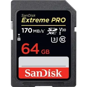 Western Digital SDSDXXY-064G-ANCIN - SanDisk 64GB Extreme Pro SD Card 170MB/s Read Speed