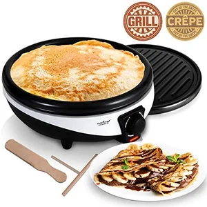 Pyle PKCYM15 - Electric Crepe Maker and Griddle with Non-Stick Surface