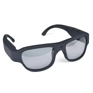 Que Design E227798BLK - Rechargeable 1080p Action Video CameraSunglasses w/8GB Micro SD Card & Travel Case (Black)