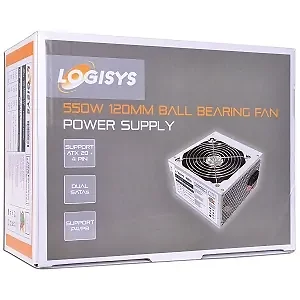 Logisys PS550E12 - 550W 20+4-pin ATX Power Supply w/SATA & Large120mm Ball Bearing Cooling Fan for Quiet Performance