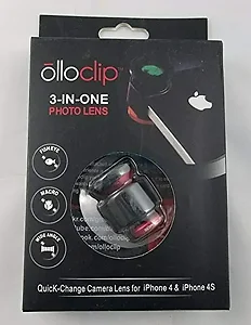 Olloclip OC-IPH4-FWM-R - 3-in-1 FishEye/WideAngle/Macro Lens for iPhone 4/4S
