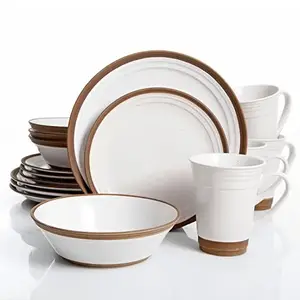Gibson DH9484816 - Elite Brynn 16-Piece Dinnerware Set, White