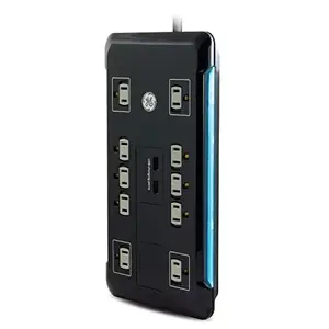 Ge PEJAS34462 - (R) 34462 10-Outlet Surge Protector with 2 USB Ports, 4ft Cord