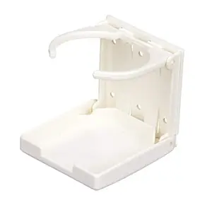 Attwood Marine 11661-3 - Attwood Single Ring Fold-Up Drink Holder - White