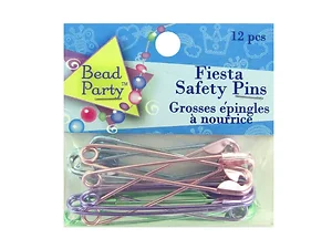 Bulk Buys CN069 - Colorful Jumbo Safety Pins for Crafting and Diapering