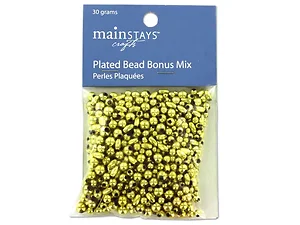 Bulk Buys CN112 - Versatile Gold Plastic Craft Beads – 30g Mix
