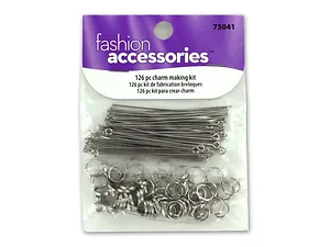 Bulk Buys CN210 - 120-Piece Charm Making Kit for Jewelry Enthusiasts