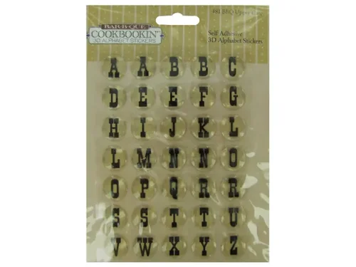 Bulk Buys CN365 - 3D Upper Case Alphabet Stickers for Creative Projects